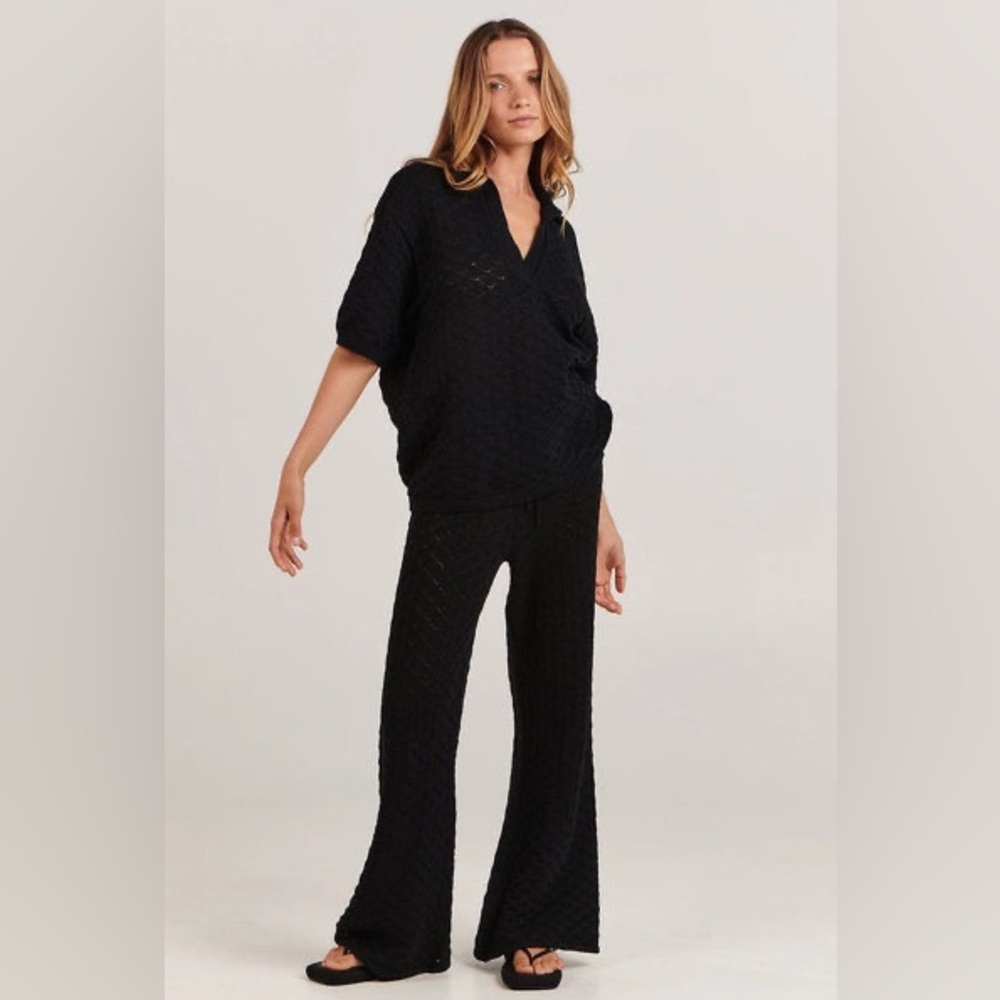 Charlie Holiday Black Knit Set